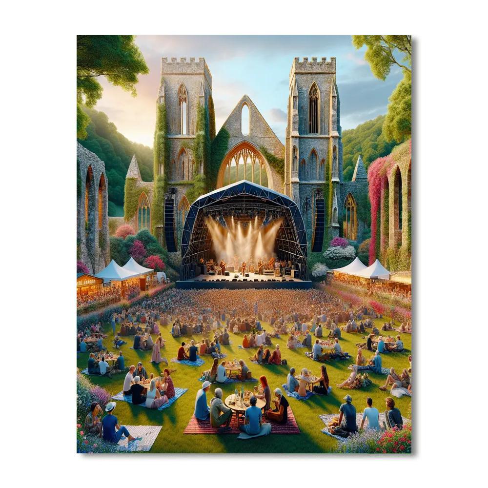 Glastonbury Abbey Extravaganza Painting Number Kit