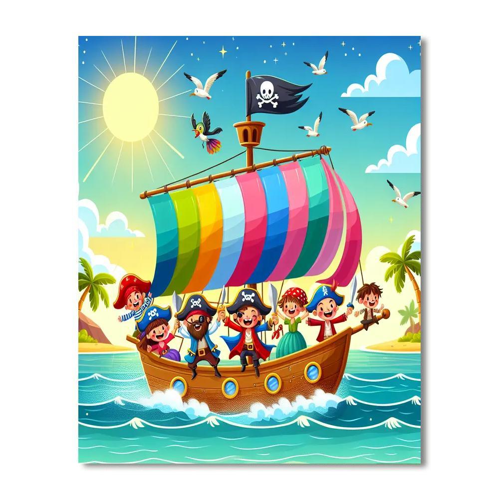 Happy Pirate Adventure Paint By Number