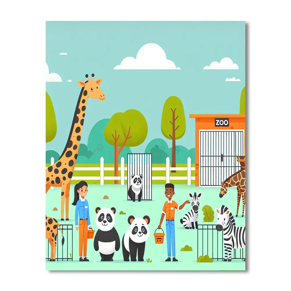 Caring Zoo Numbered Painting Kits