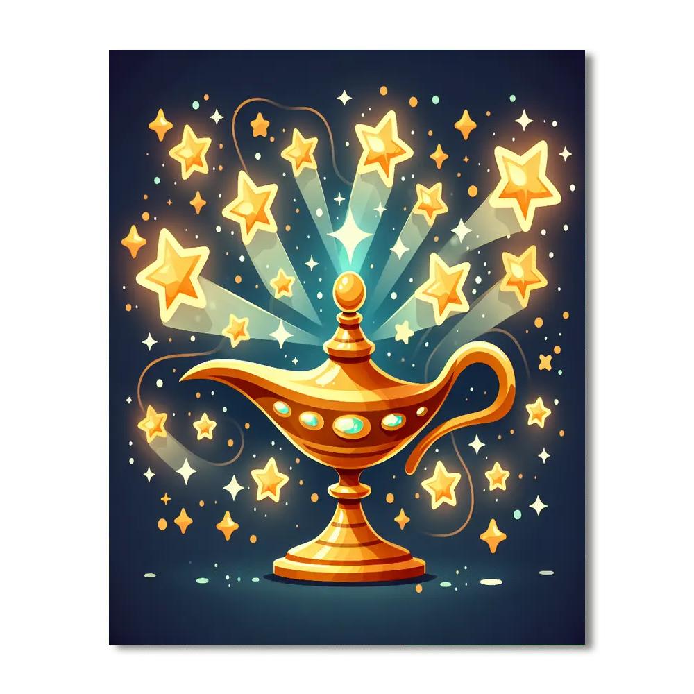 Secret Of The Magic Lamp Painting By Numbers Kit