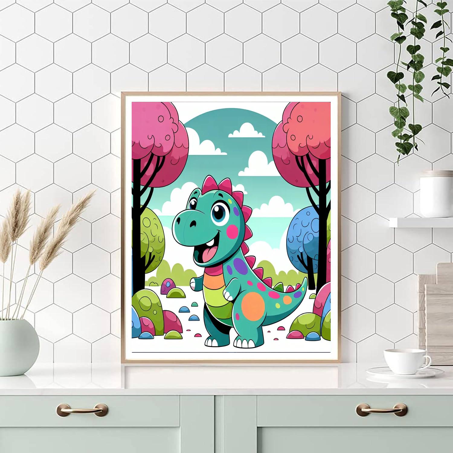 Energetic Dinosaur Paint By Numbers Kits