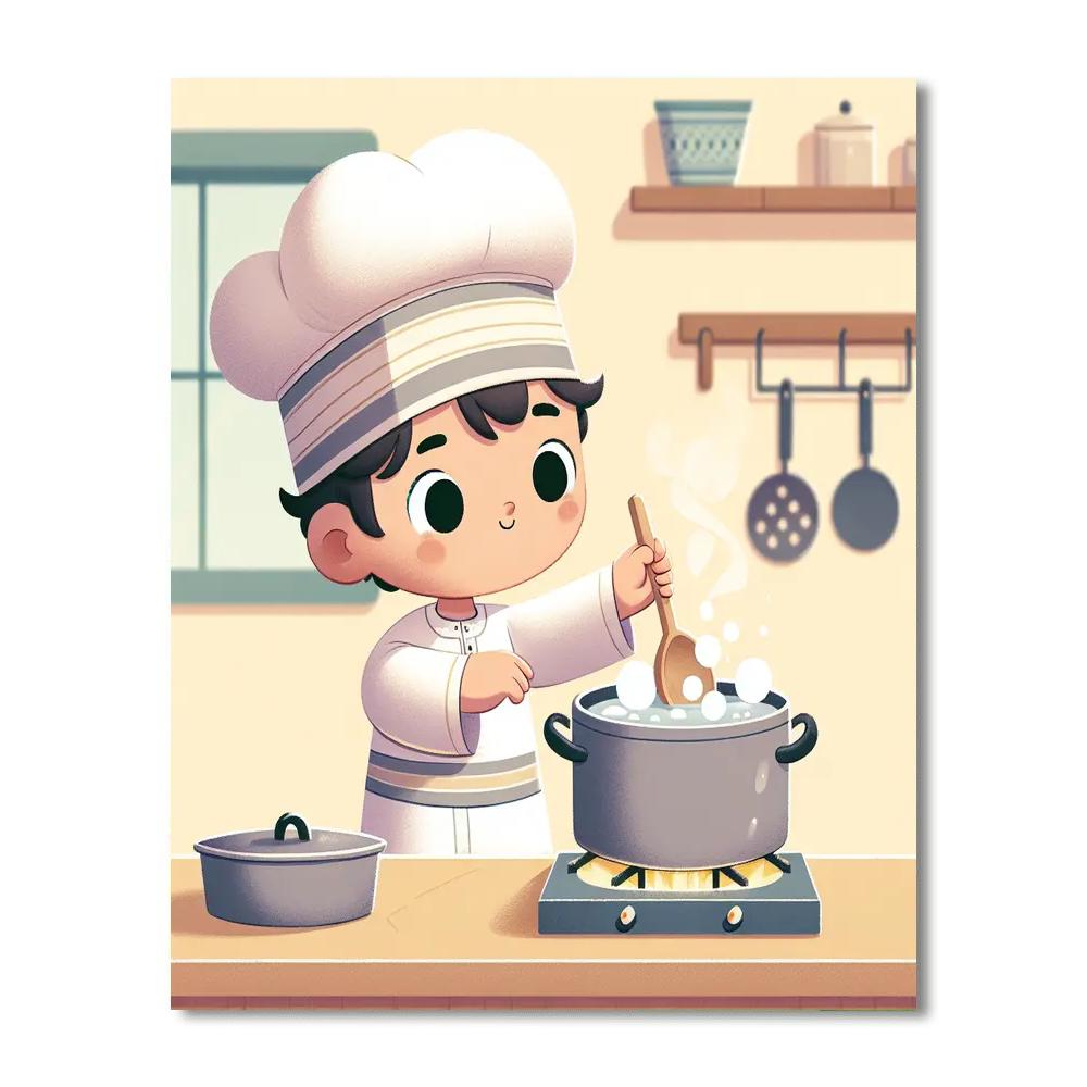 Mini Chef Cooking Number Painting