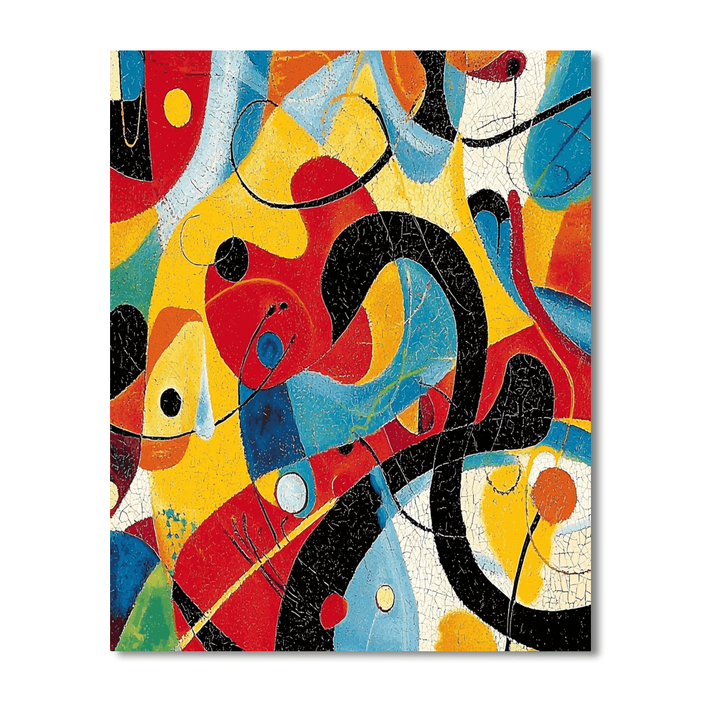 Joan Miró Inspired Dance Of Colors  Paint By Numbers Art