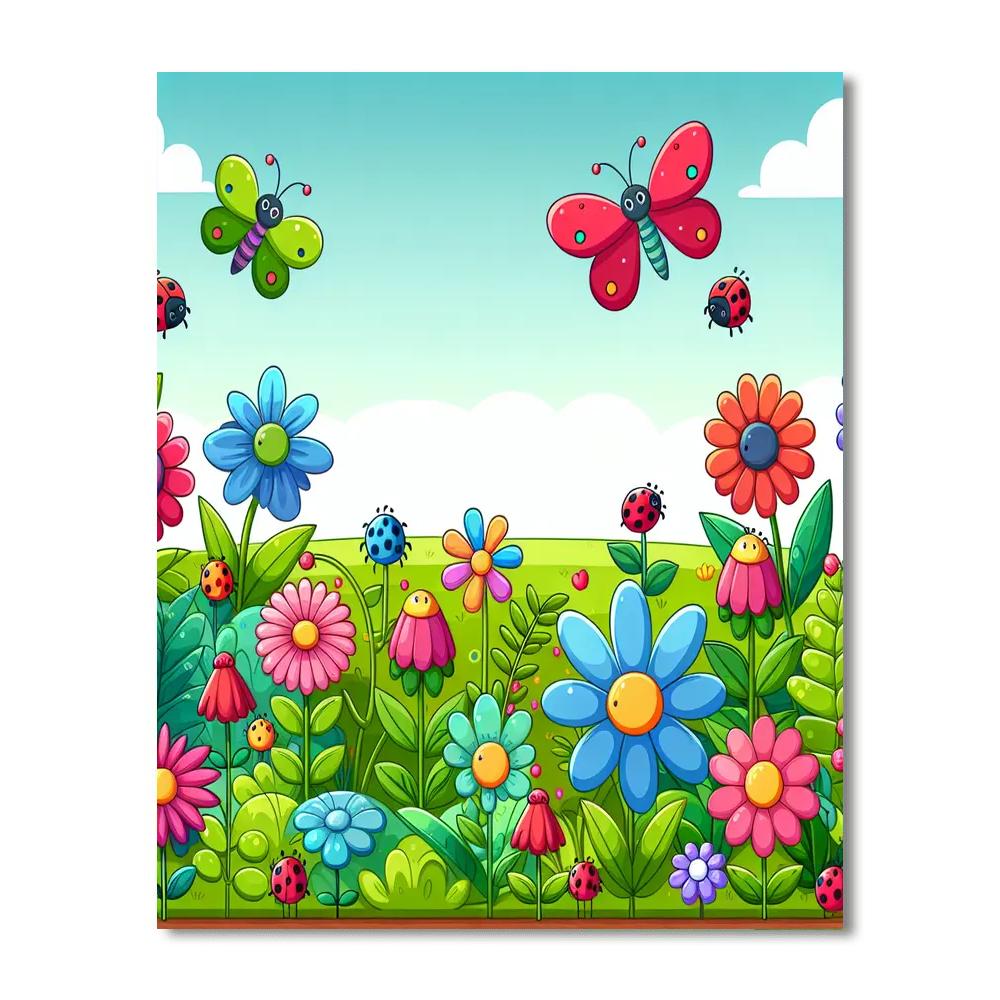 Charming Garden Exploration Numbered Painting Kits