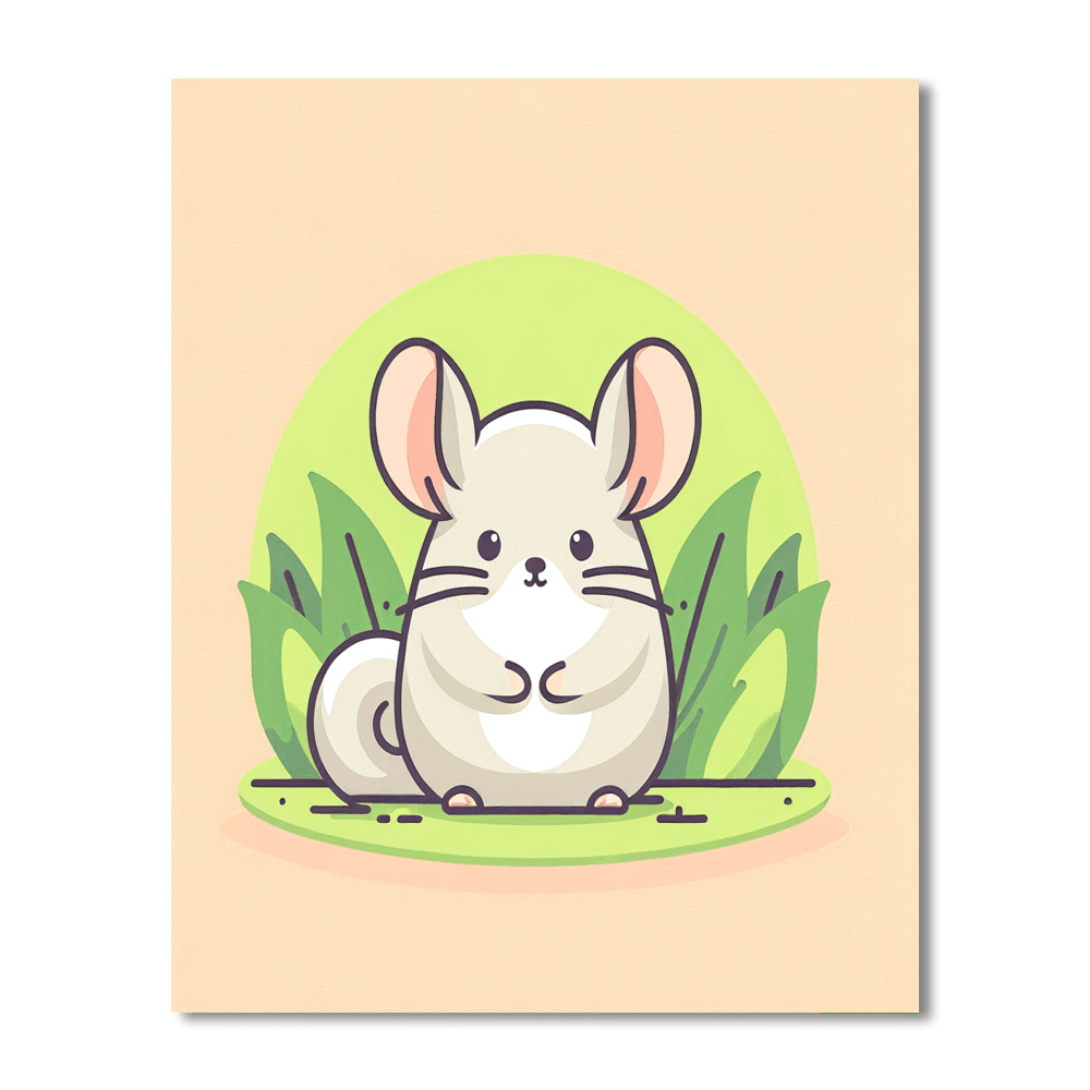 Cheery Chinchilla Number Painting