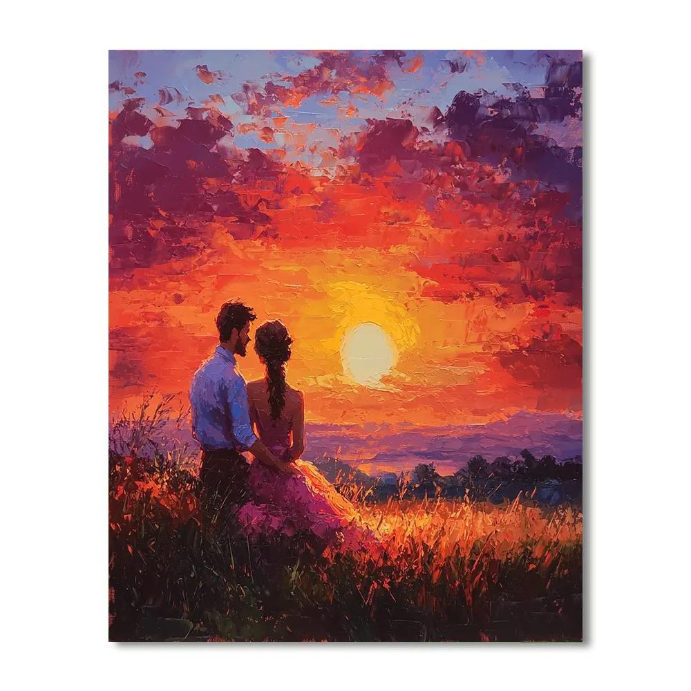 Embrace Of The Sunset Paint By Numbers