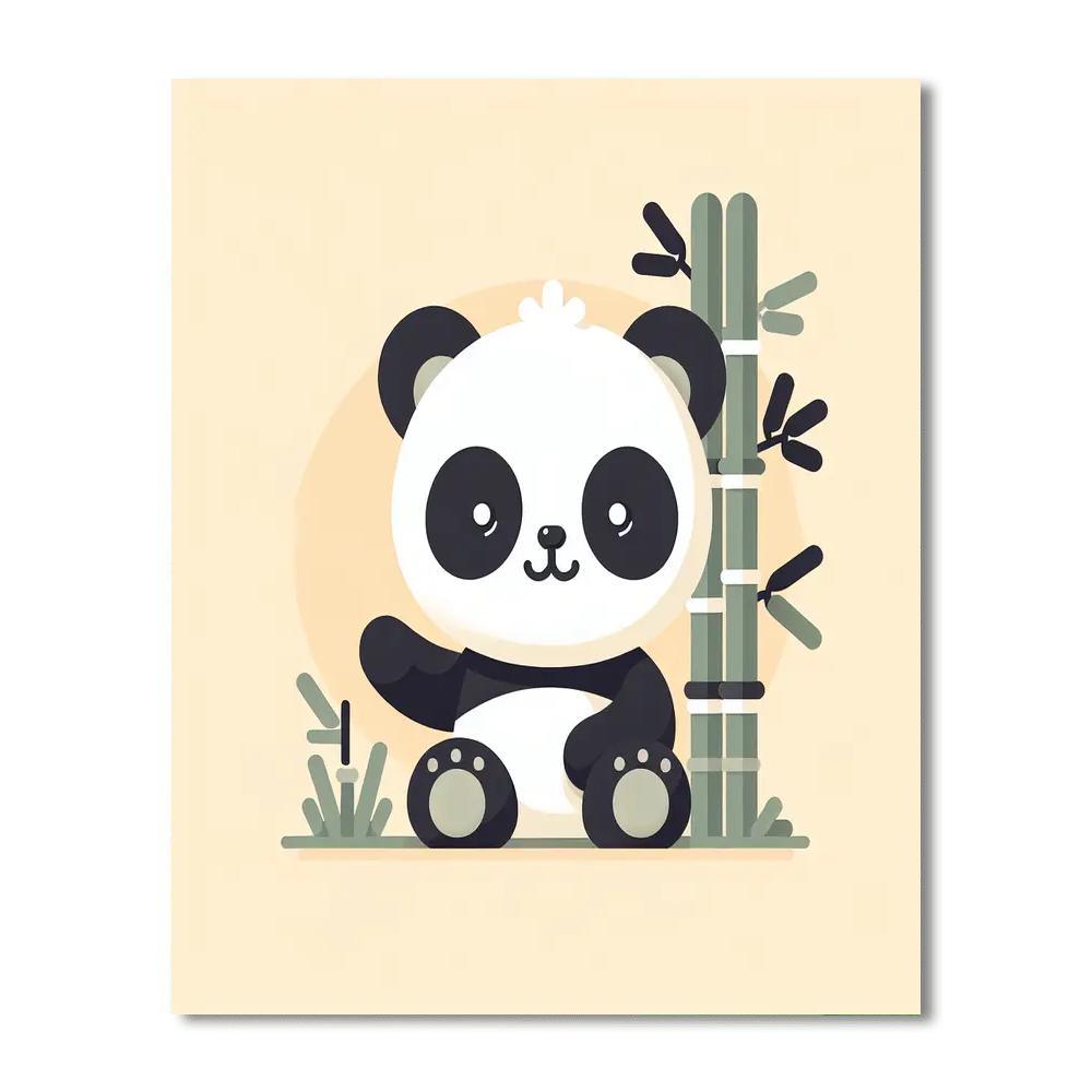 Cuddly Panda Playtime Paint By Number