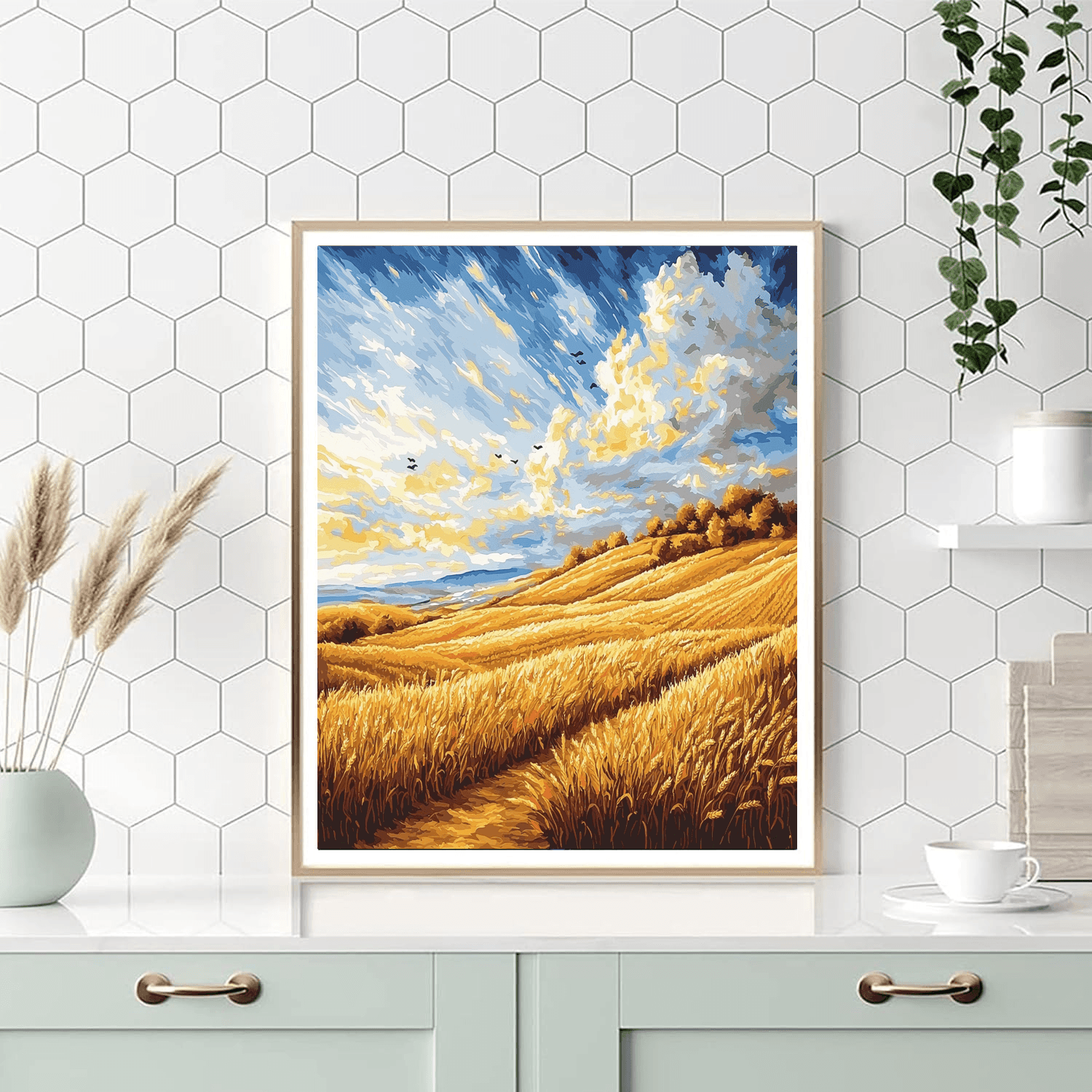 Vincent Van Gogh Inspired Golden Wheatfields  Paint By Numbers Art