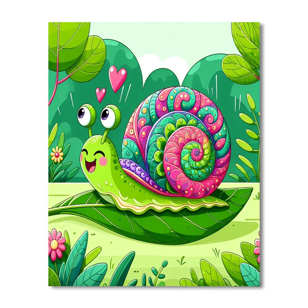 Sassy Little Snail Painting By Numbers Kit