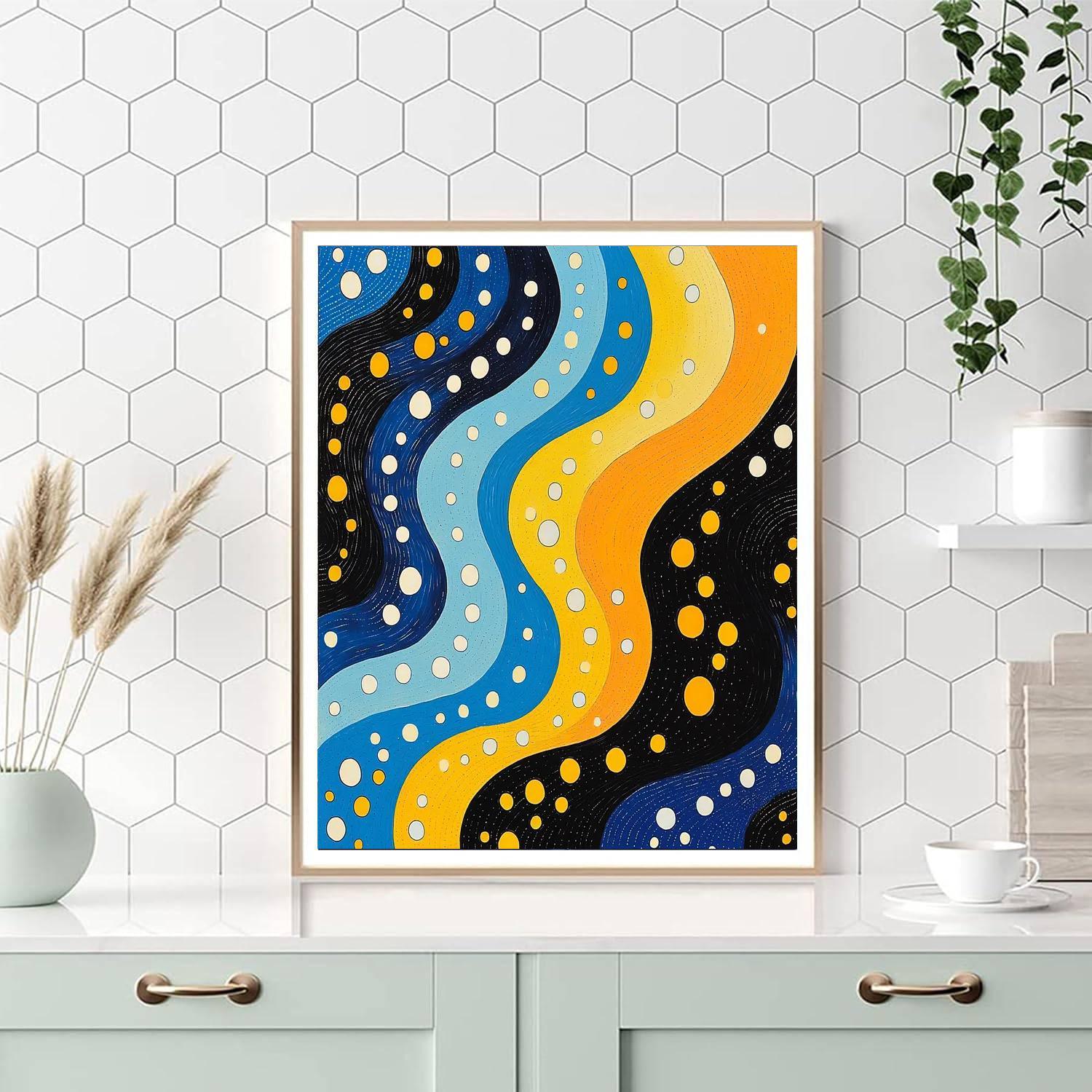 Yayoi Kusama Inspired Consciousness Waves  Paint By Number