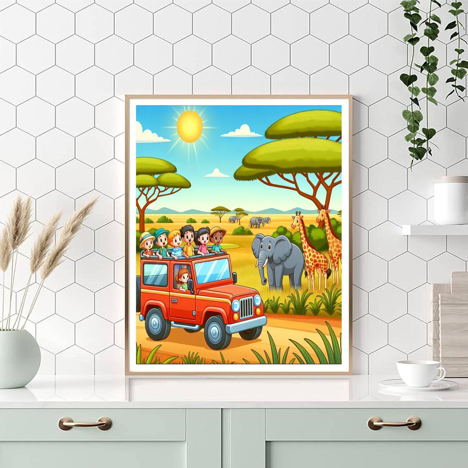 Safari Quest Paint By Numbers Art