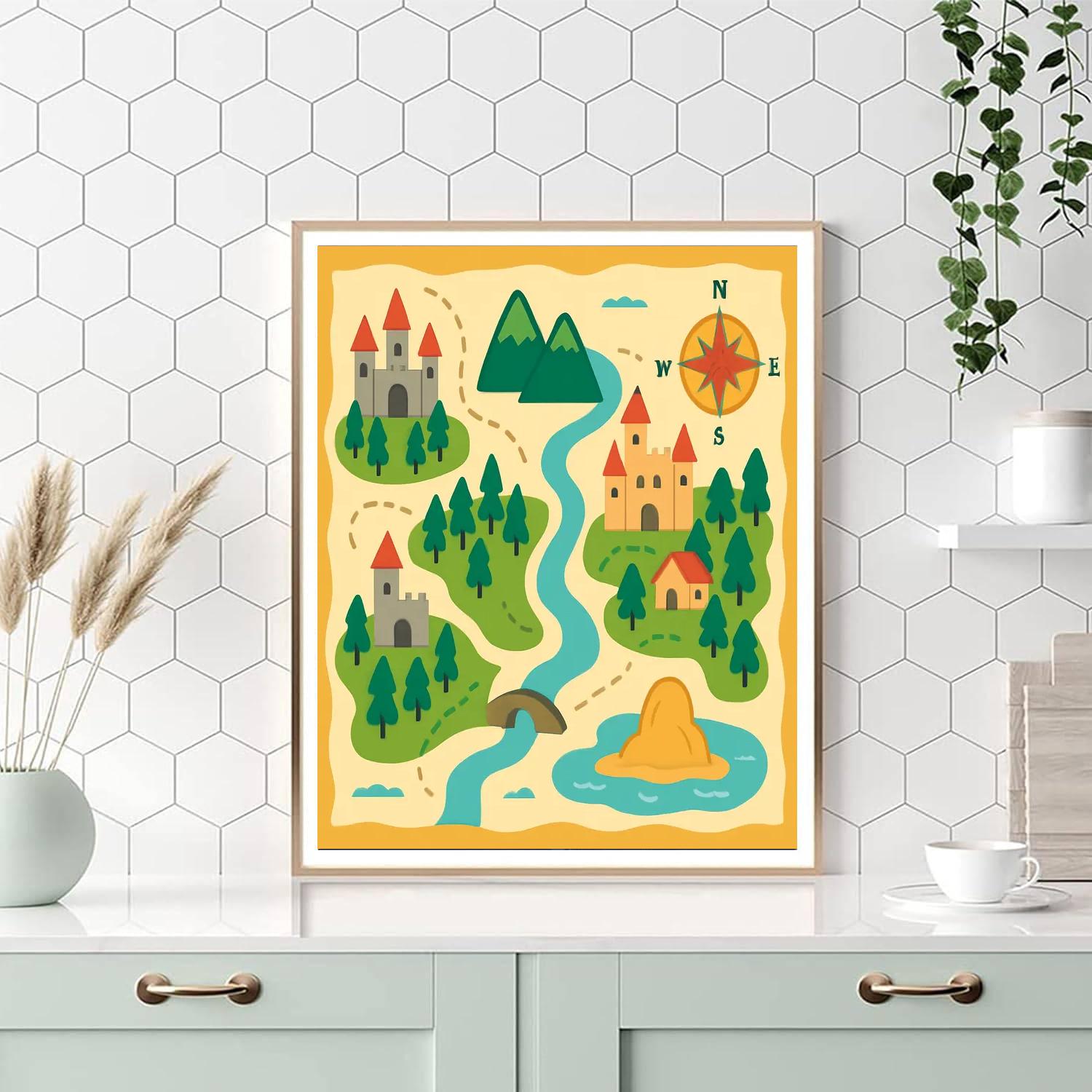 Little Explorer's Map DIY Paint By Numbers
