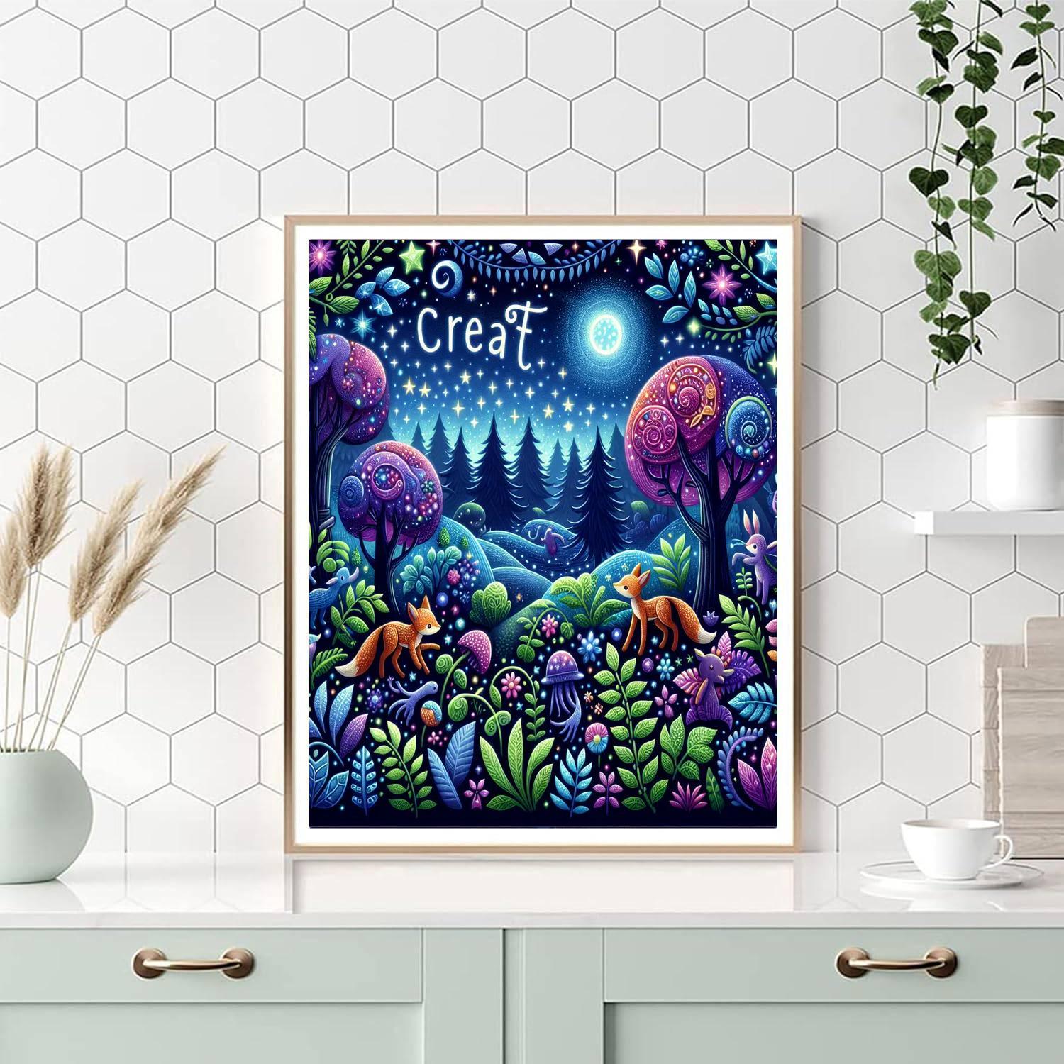 Starlit Forest Adventure Paint By Numbers