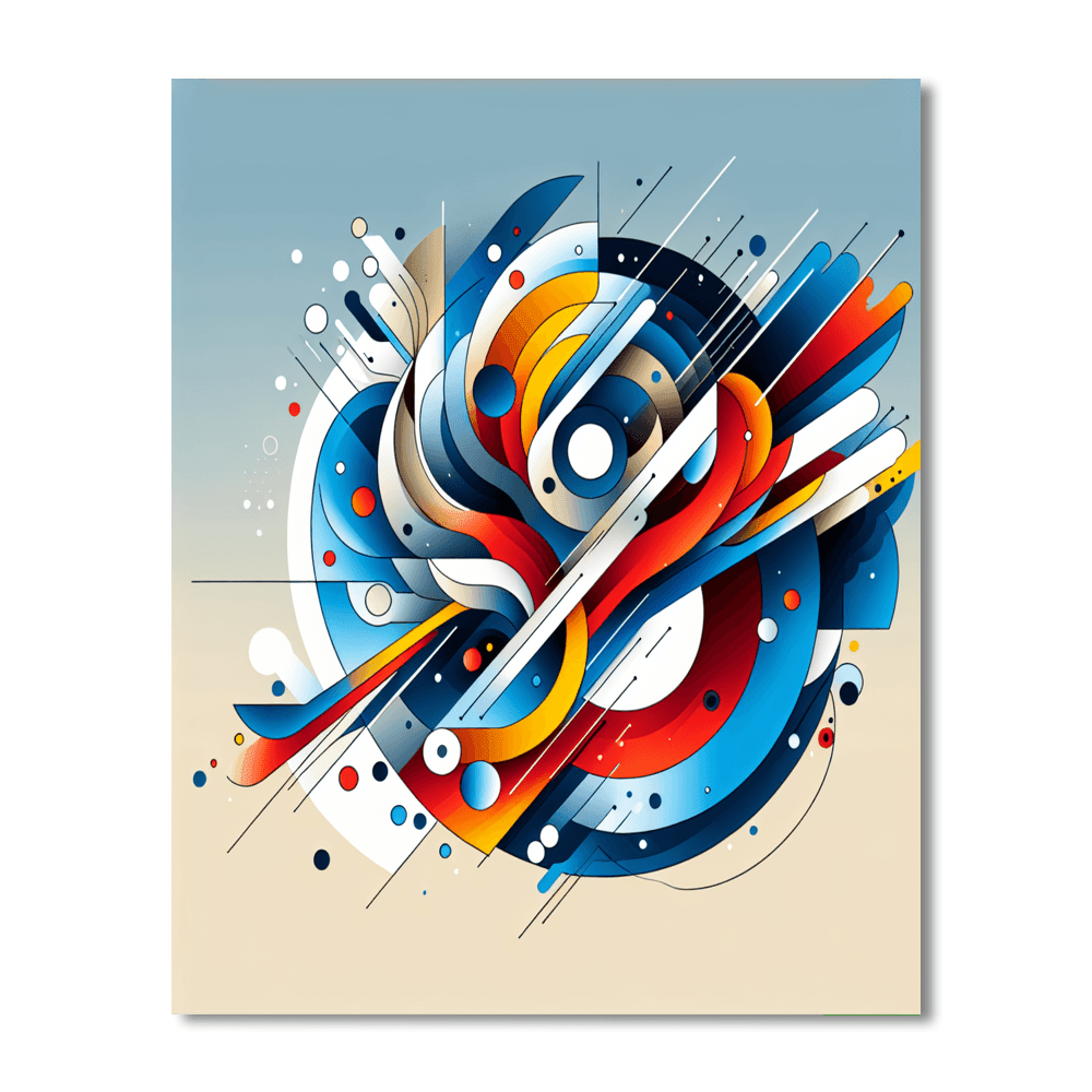 Dynamic Modern Abstraction DIY Paint By Numbers