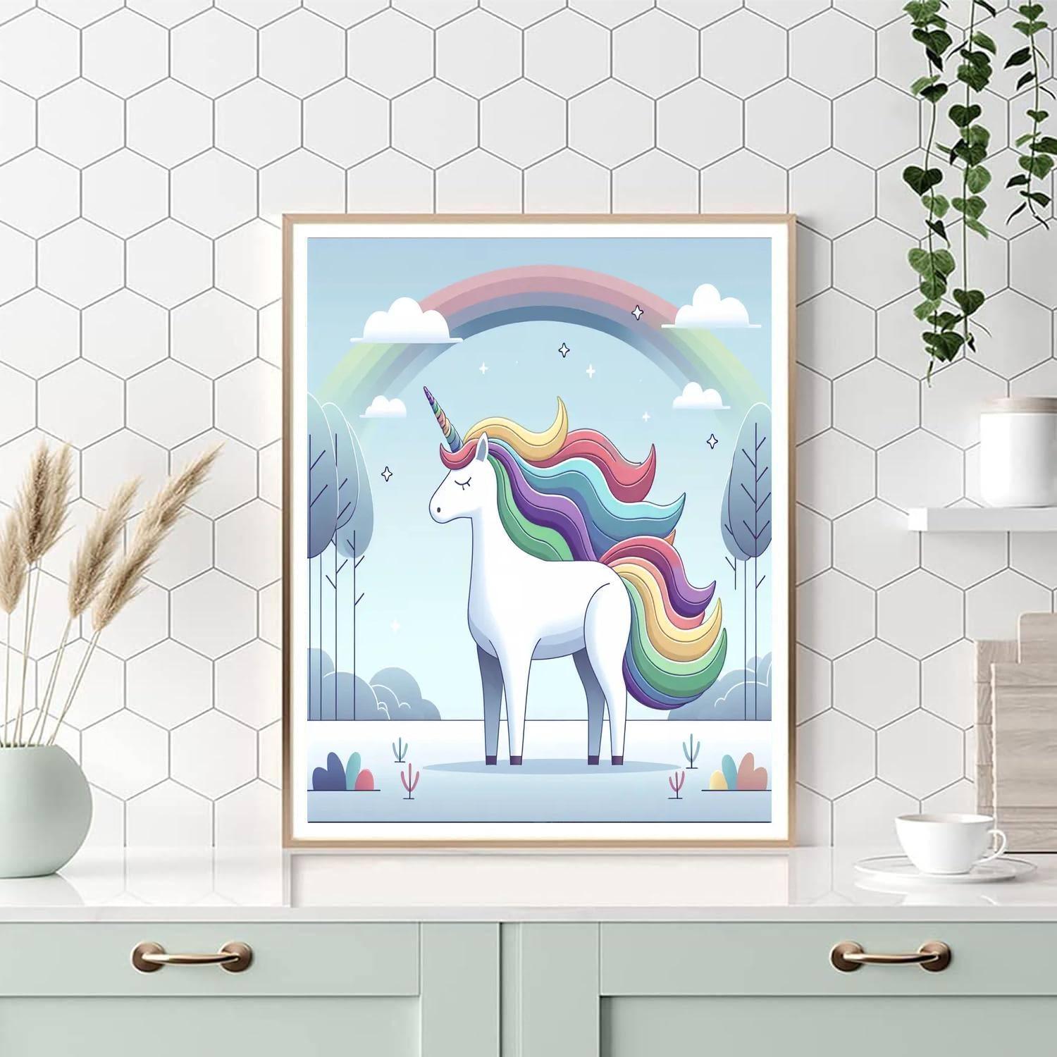 Magical Woodland Unicorn Paint By Number