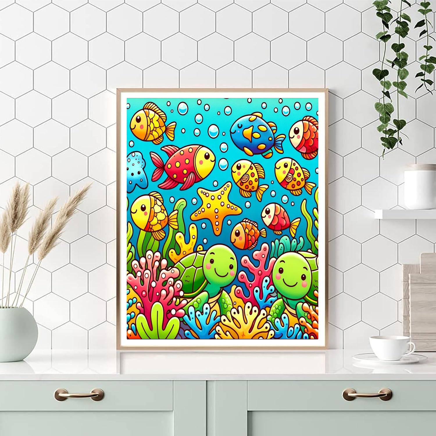 Underwater Fun Paint By Numbers Art