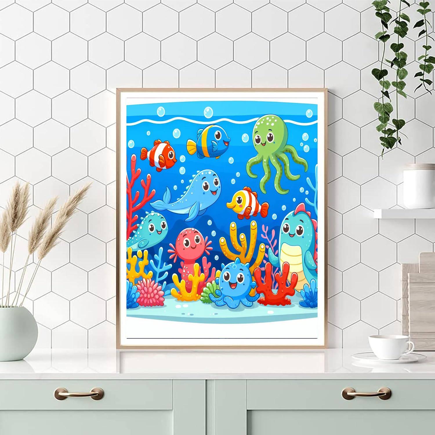 Lively Ocean Exploration Paint By Numbers Kits