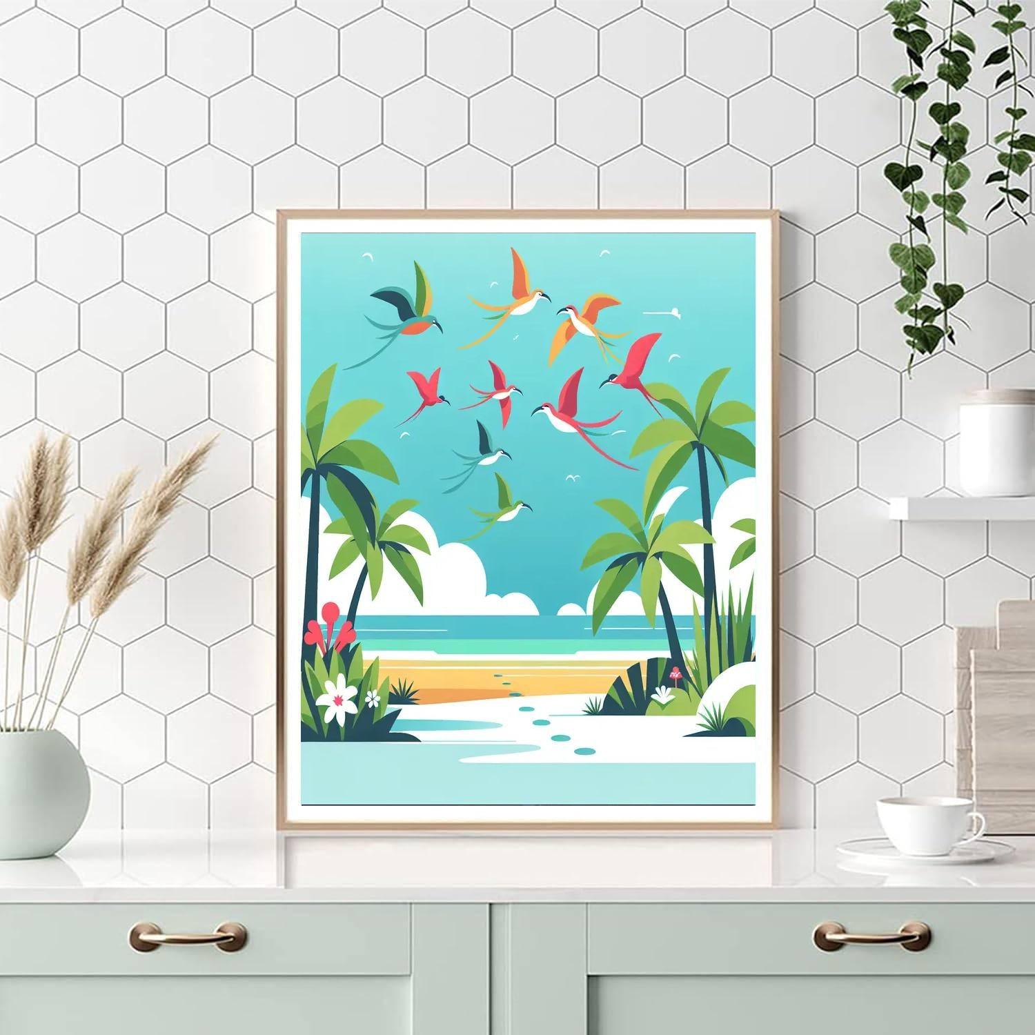 Relaxing Tropical Paradise Numbered Painting Kits