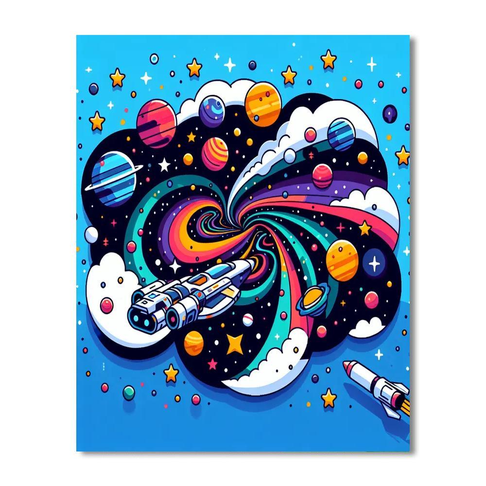 Starlight Galaxy Expedition Paint By Numbers Art