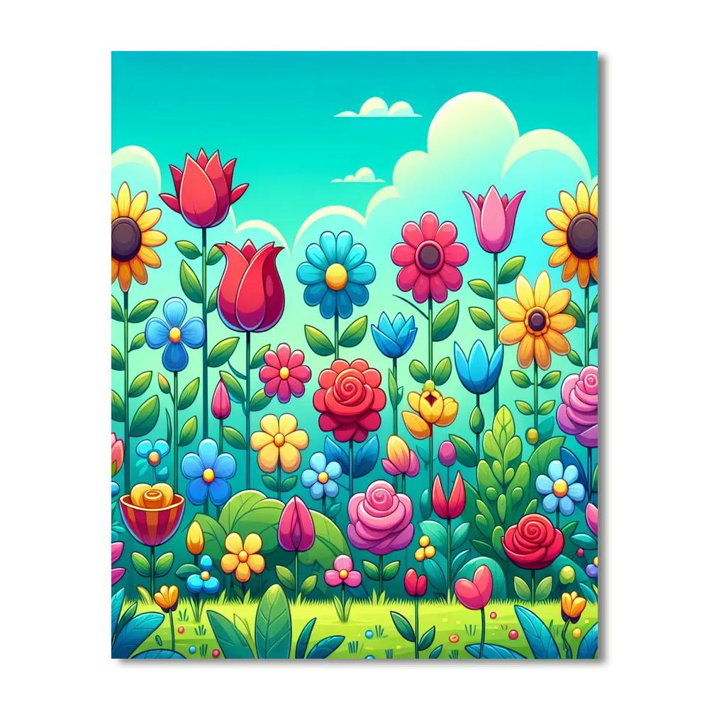 Garden Of Blooms Painting Number Kit