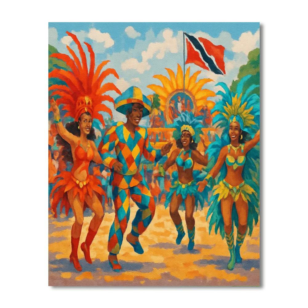 Carnival Of Trinidad And Tobago Number Painting
