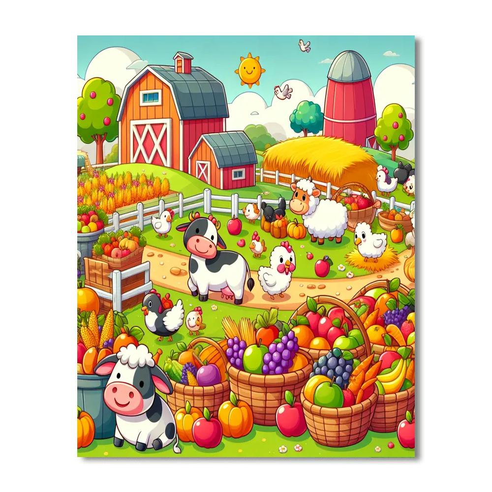 Happy Farm Harvest Paint By Color