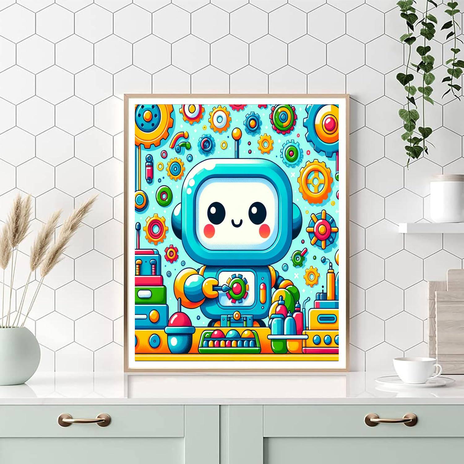 Adventurous Robot Quest Numbered Painting Kits