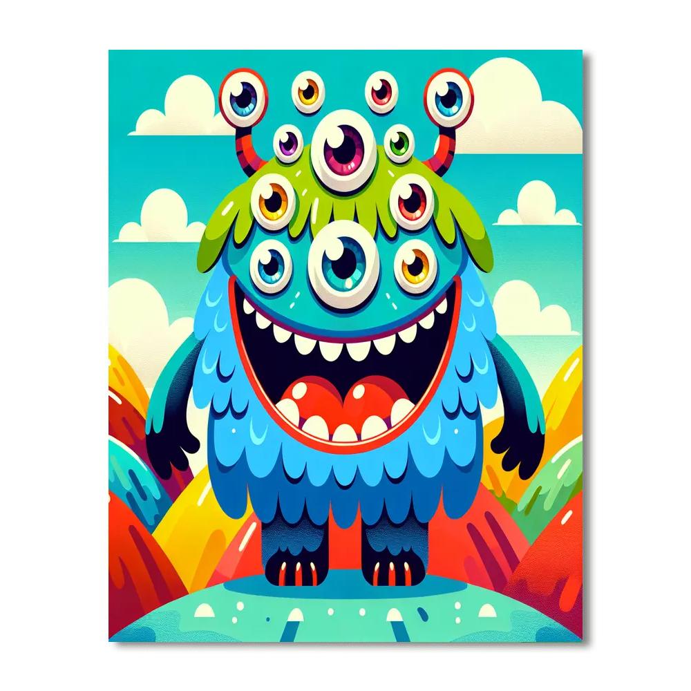 Wacky Monster Paint By Numbers Art