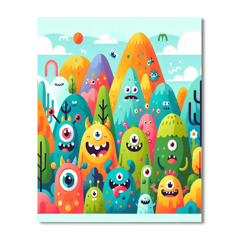Adventurous Monster Hunt Painting By Numbers Kit