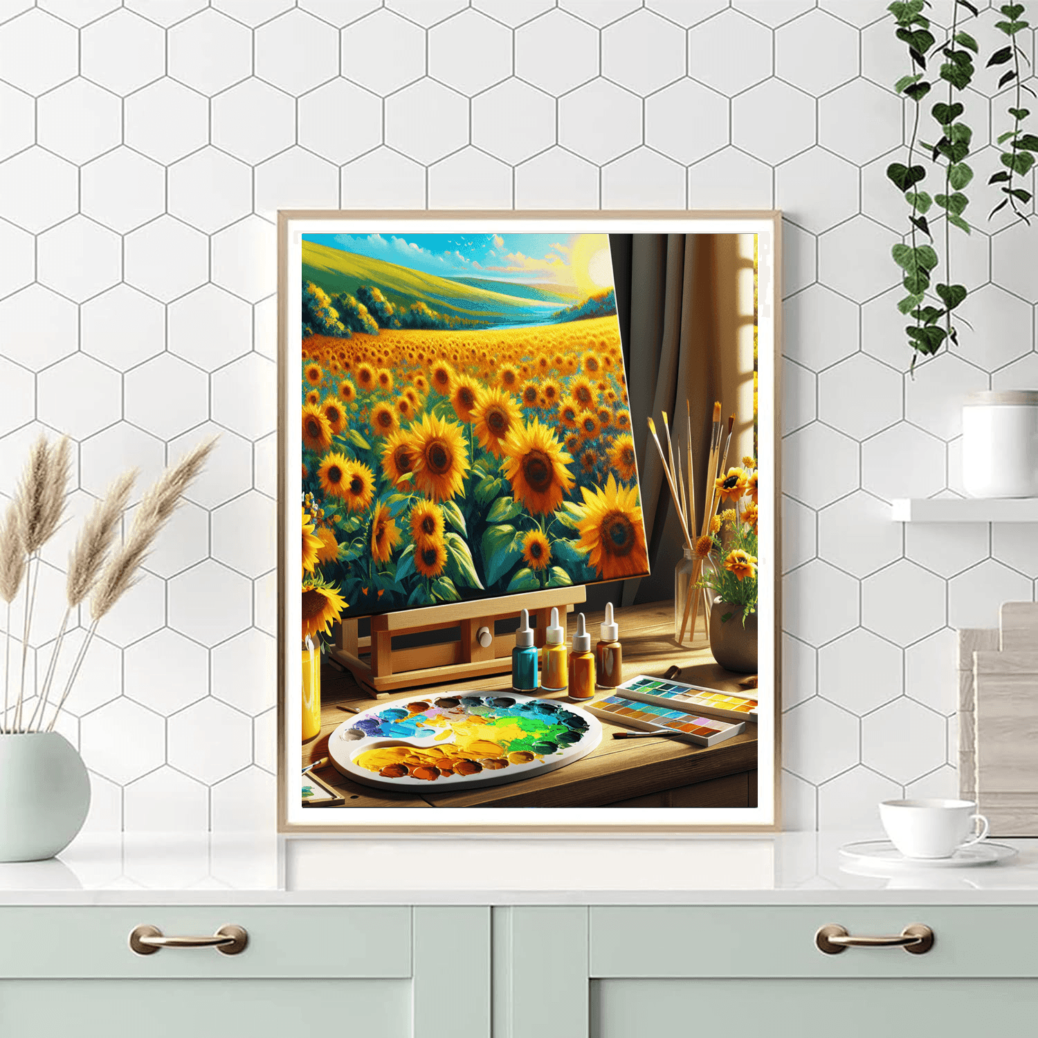 Radiant Summer Field Painting Number Kit