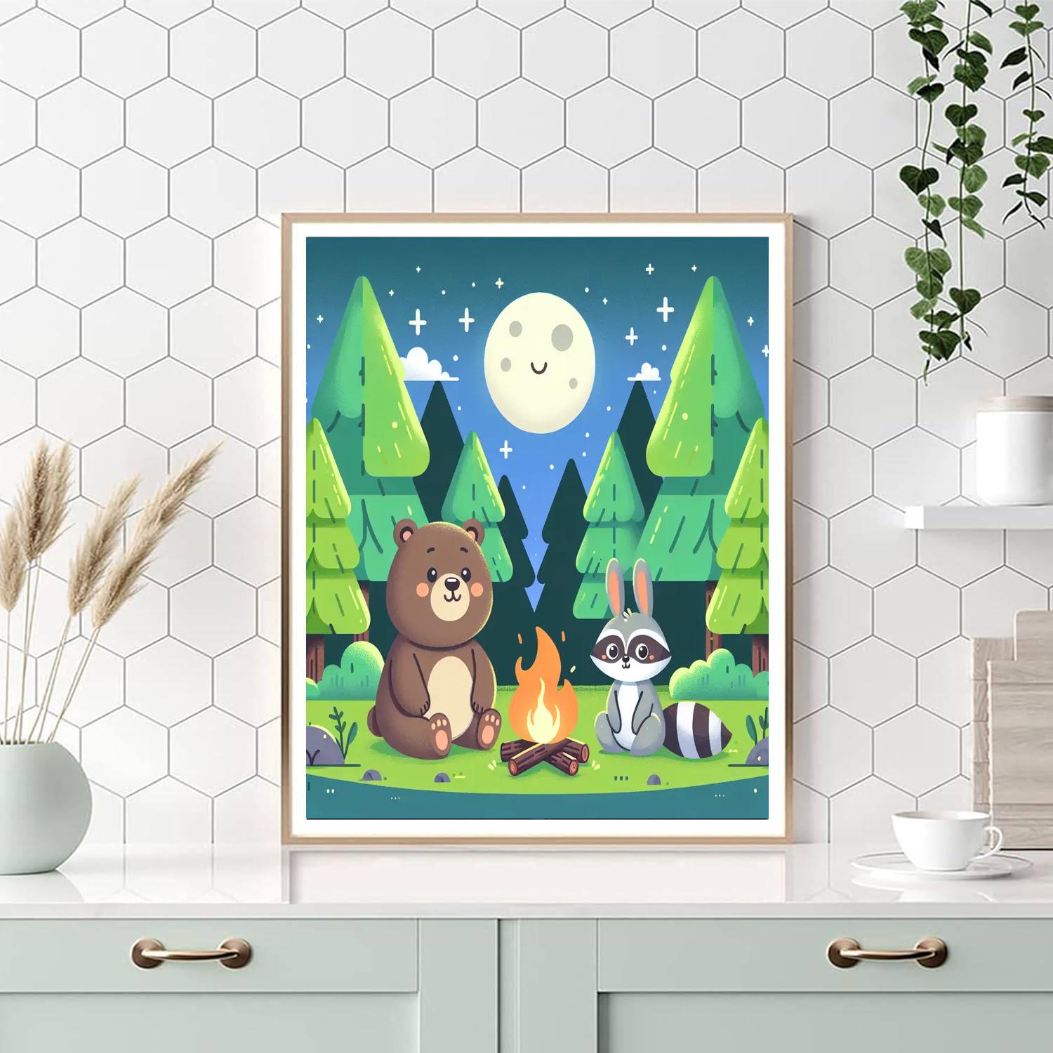 Imaginative Creature Campout Painting Number Kit