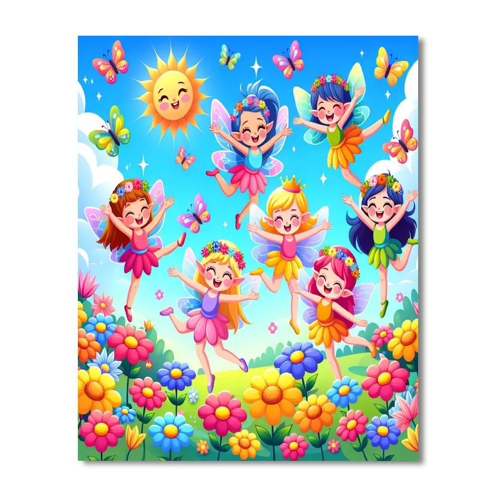 Giggle Blossom Fairies Numbered Painting Kits