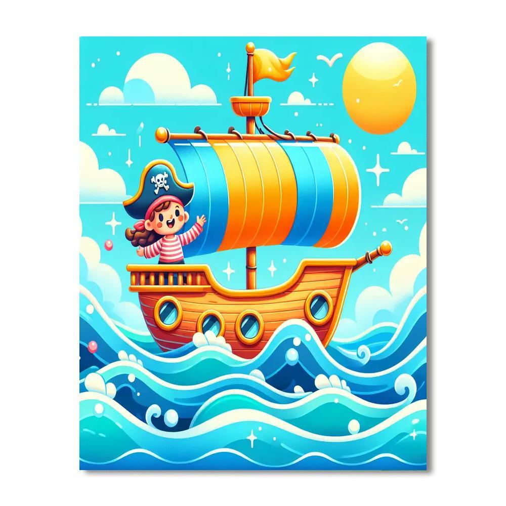 Joyful Pirate Adventure Paint By Numbers Kits