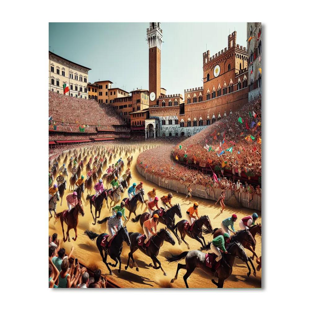 Il Palio Di Siena - Siena, Italy Number Painting