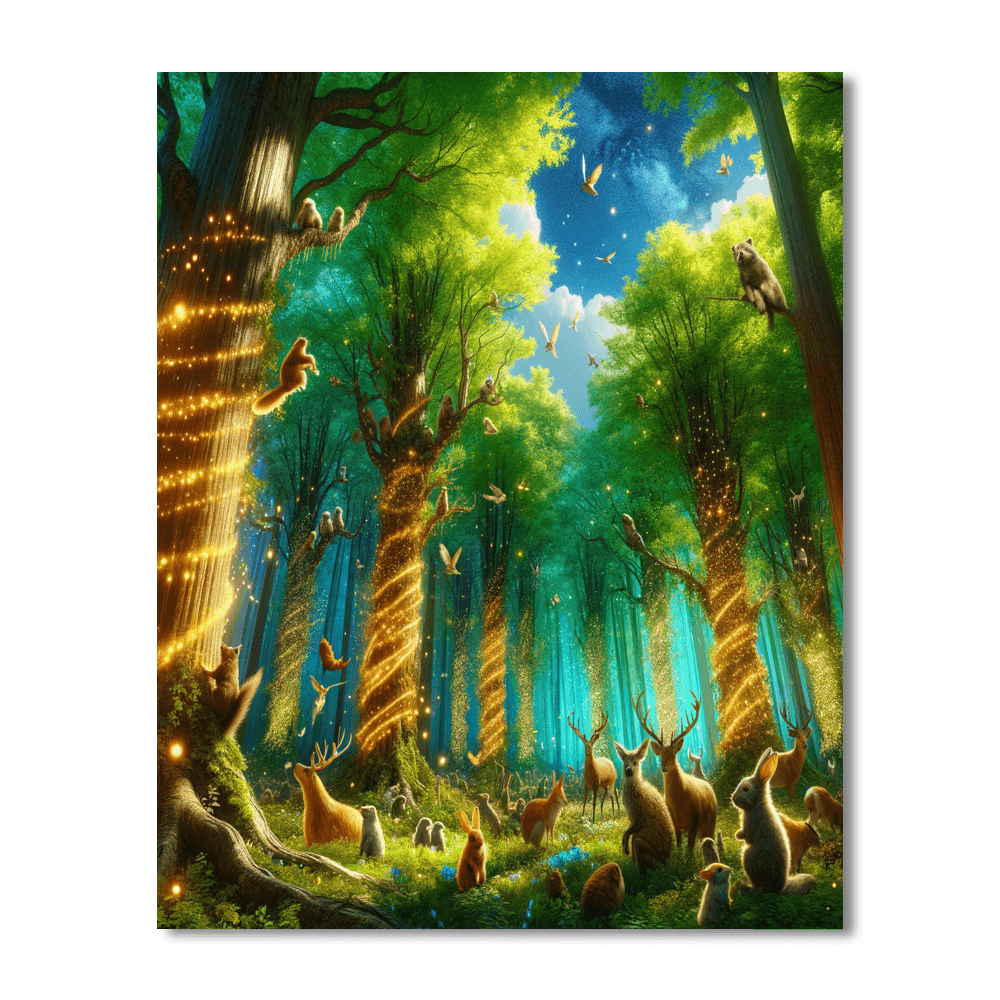 Fairytale Forest Delight Paint By Numbers