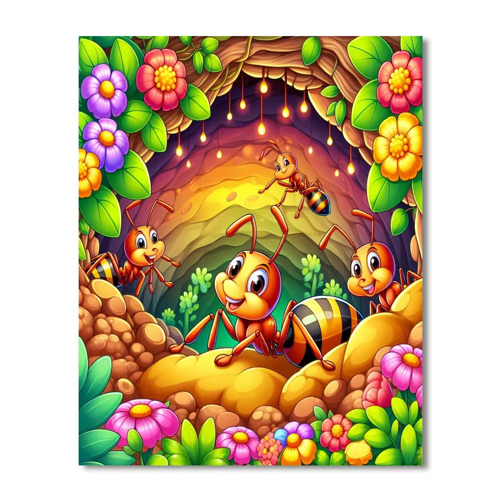 Friendly Ant Colony Numbered Painting Kits