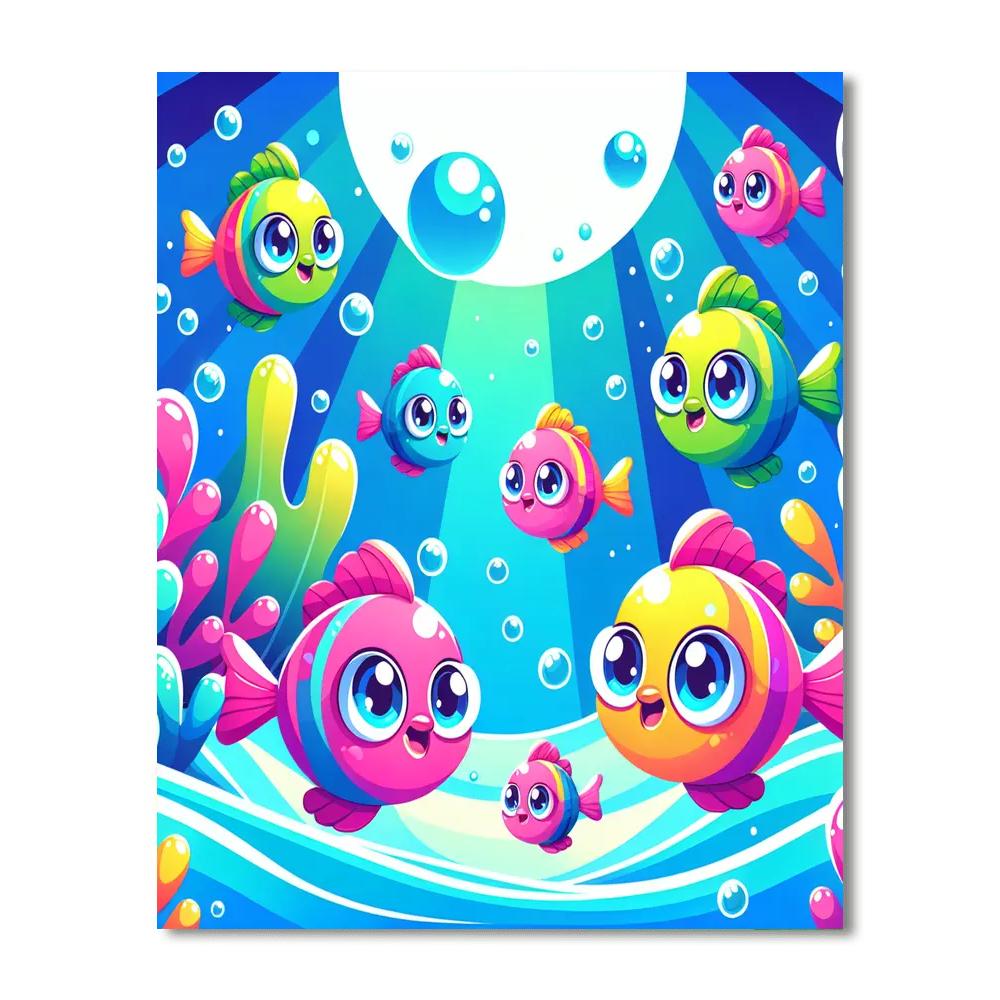 Flying Fish Adventure Painting By Numbers Kit