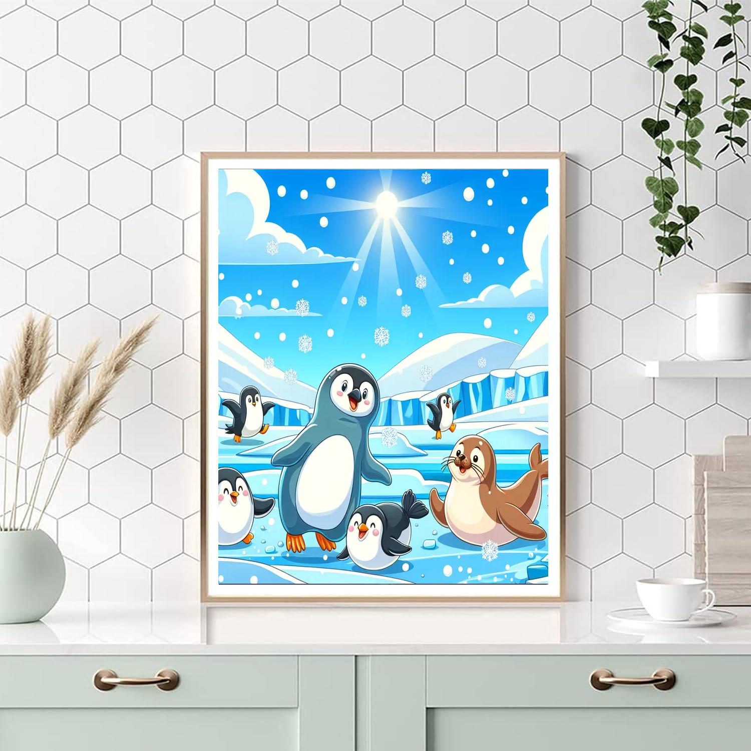 Frosty Arctic Friends DIY Paint By Numbers