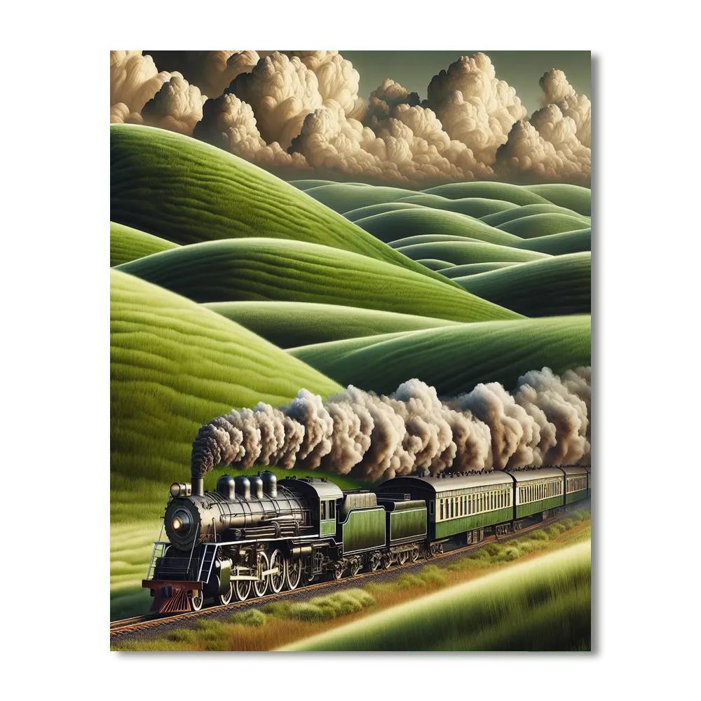 Vintage Train Excursion Number Painting