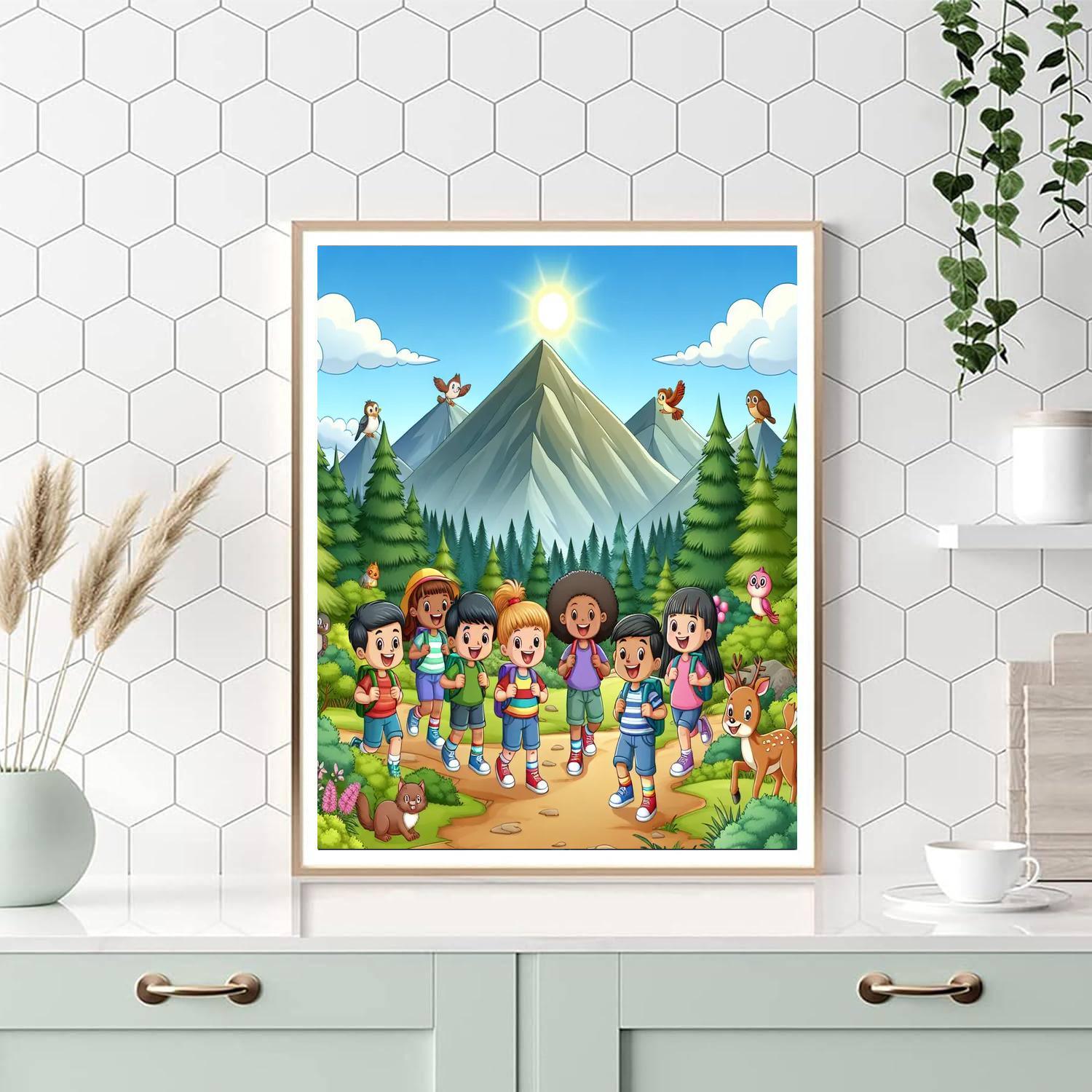 Joyful Mountain Hike Paint By Numbers Kits