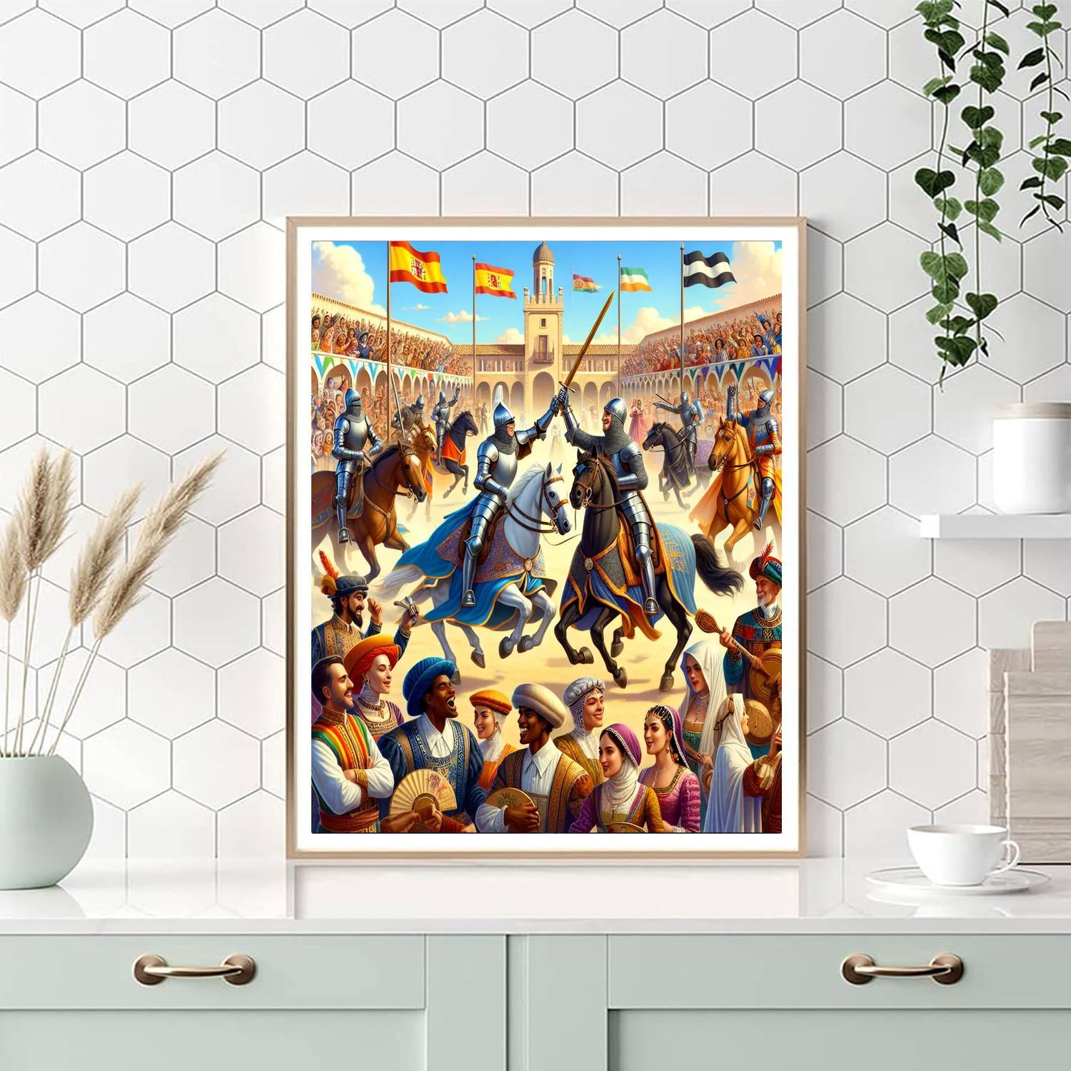 Jousting Tournament - Spain Painting Number Kit