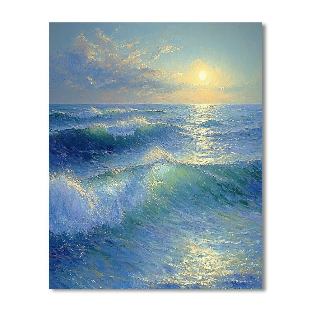 Claude Monet Inspired Infinity Ocean  Painting By Numbers Kit