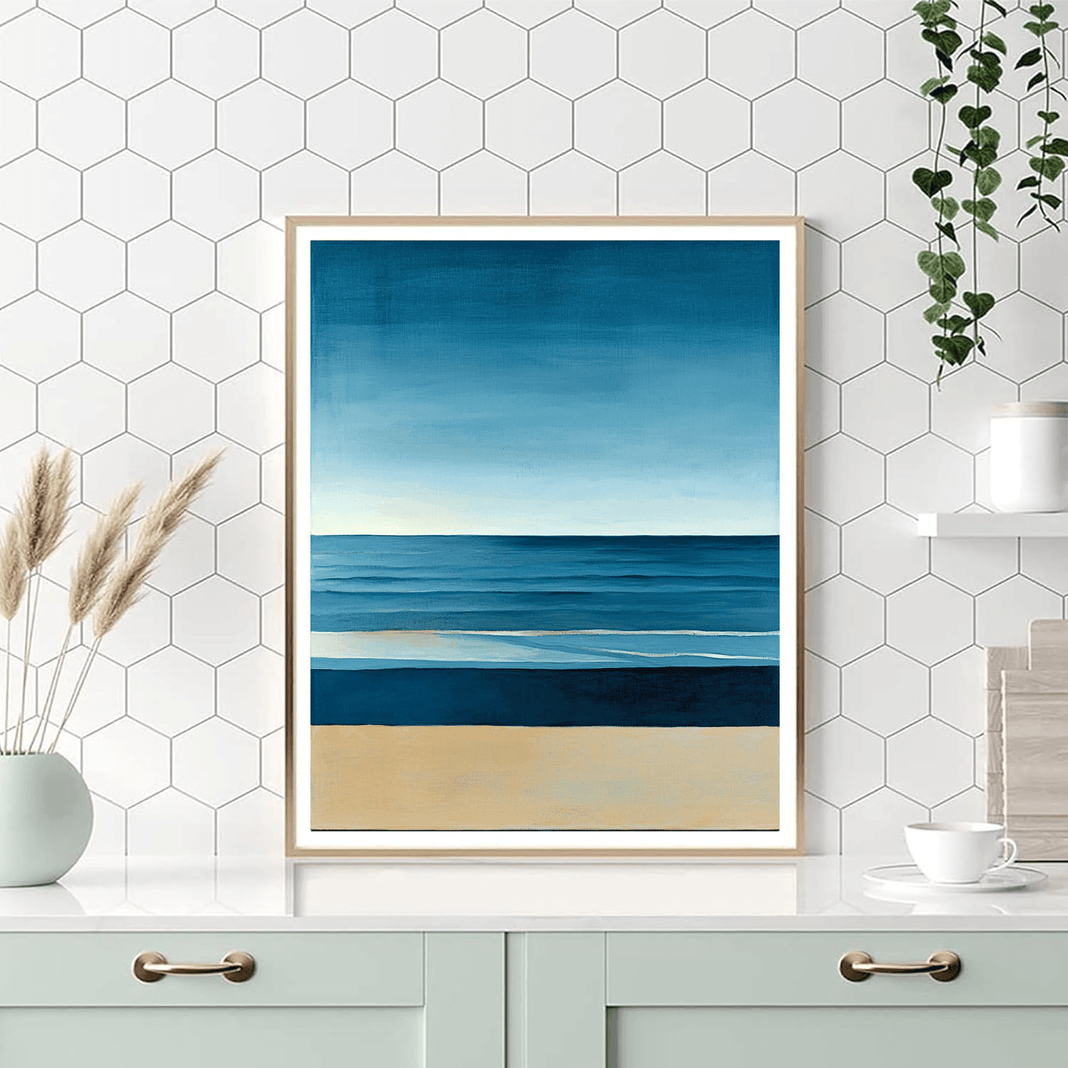 Mark Rothko Inspired Modern Tranquil Coastline  Paint By Number