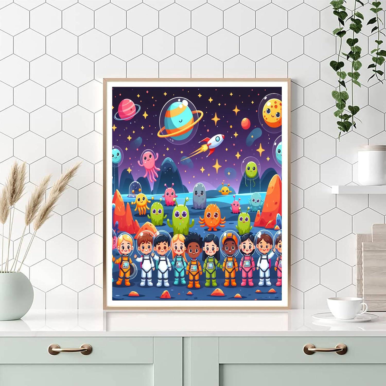 Daring Space Expedition Painting By Numbers Kit