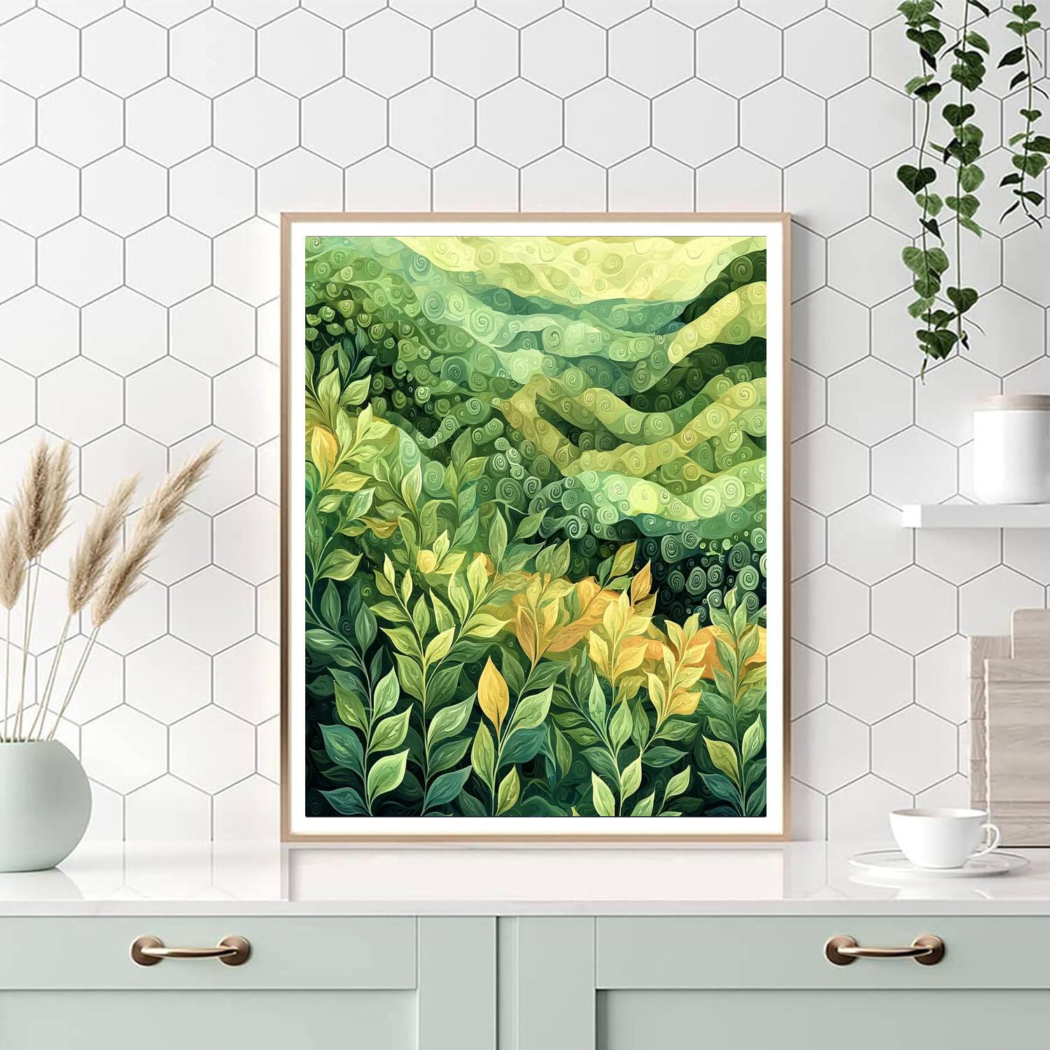 Paul Cézanne Inspired Nature's Fractal Harmony  Number Painting