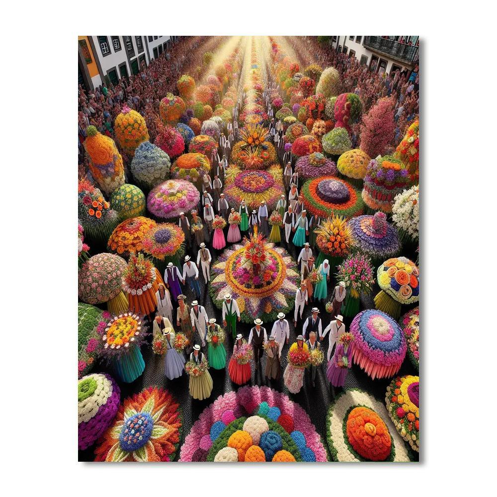 Flower Festival - Madeira Numbered Painting Kits