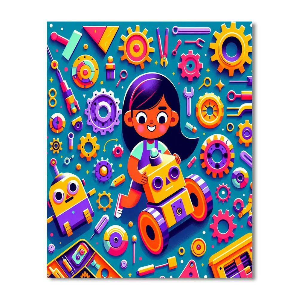 Robot Inventor Challenge Paint By Numbers Kits