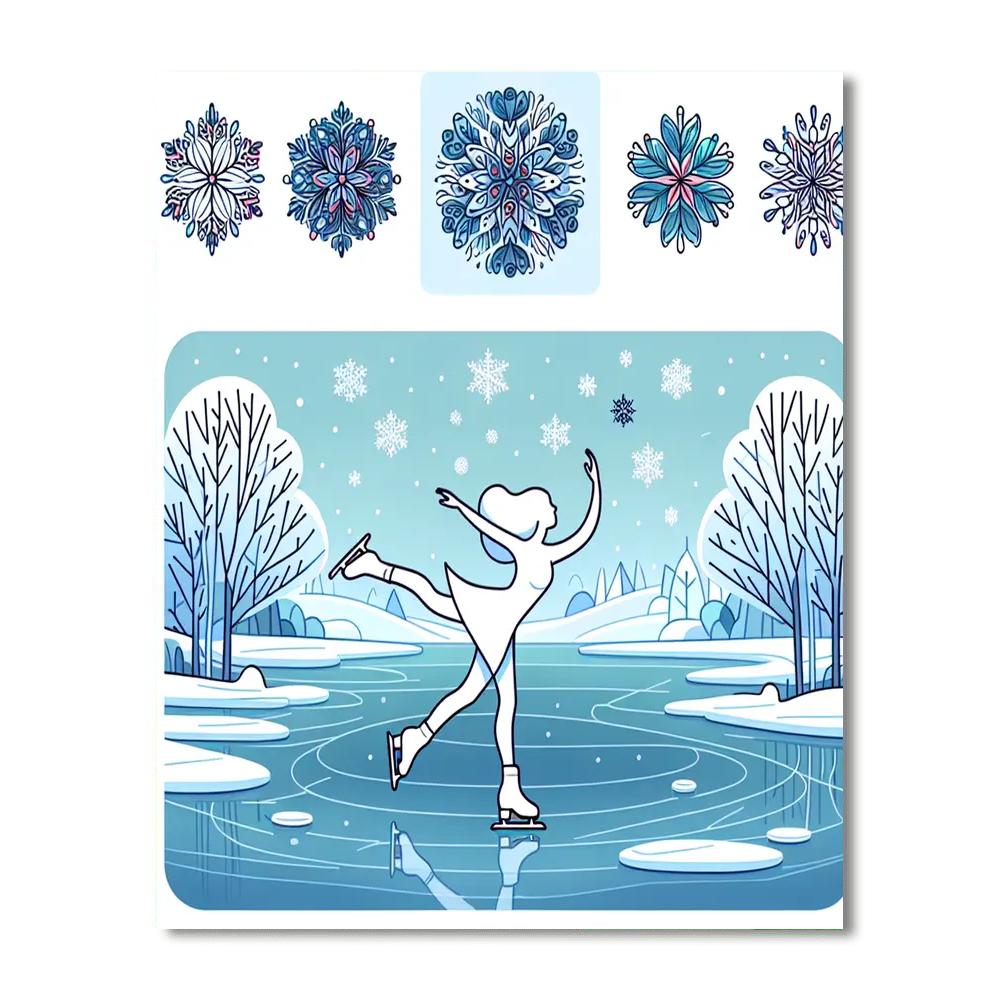 Ballet Of The Snowflakes Painting By Numbers Kit