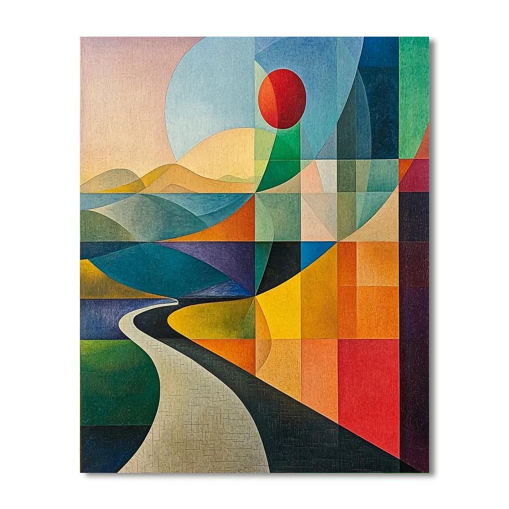 Kazimir Malevich Inspired Abstract Landscapes  Paint By Color