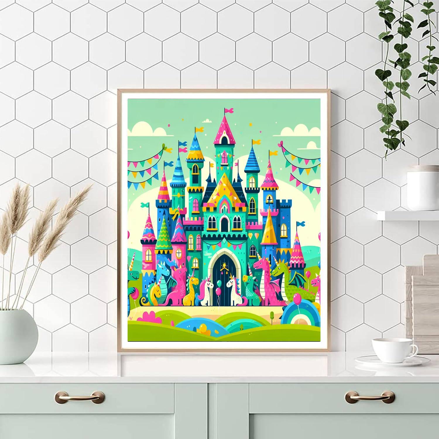 Magical Castle Celebration DIY Paint By Numbers